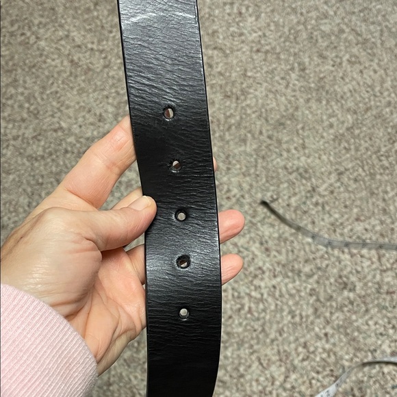 Silpada Black Leather Belt with Silver Flower Buckle- new - Picture 4 of 6